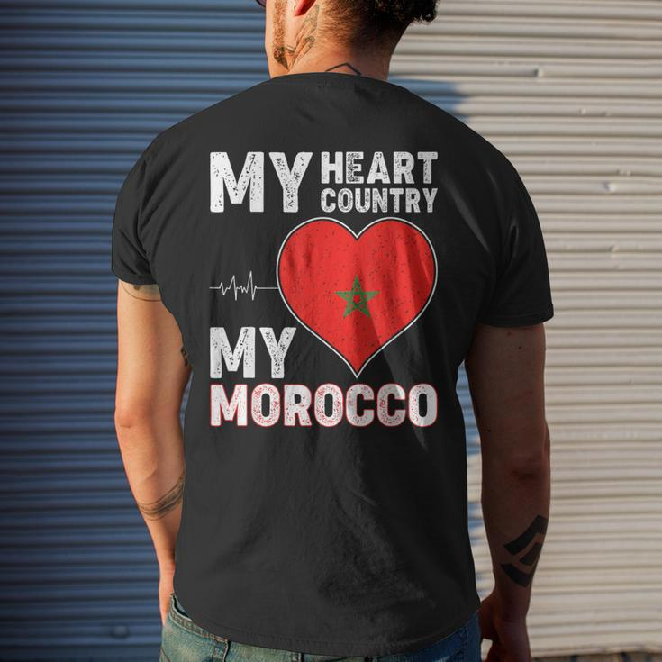 My Heart Country My Morocco For Moroccan Lovers Men's T-shirt Back Print Gifts for Him