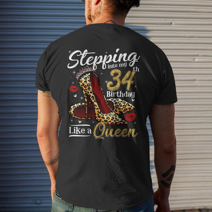 High Heels Stepping Into My 34Th Birthday 34 And Fabulous Mens Back Print T-shirt Gifts for Him