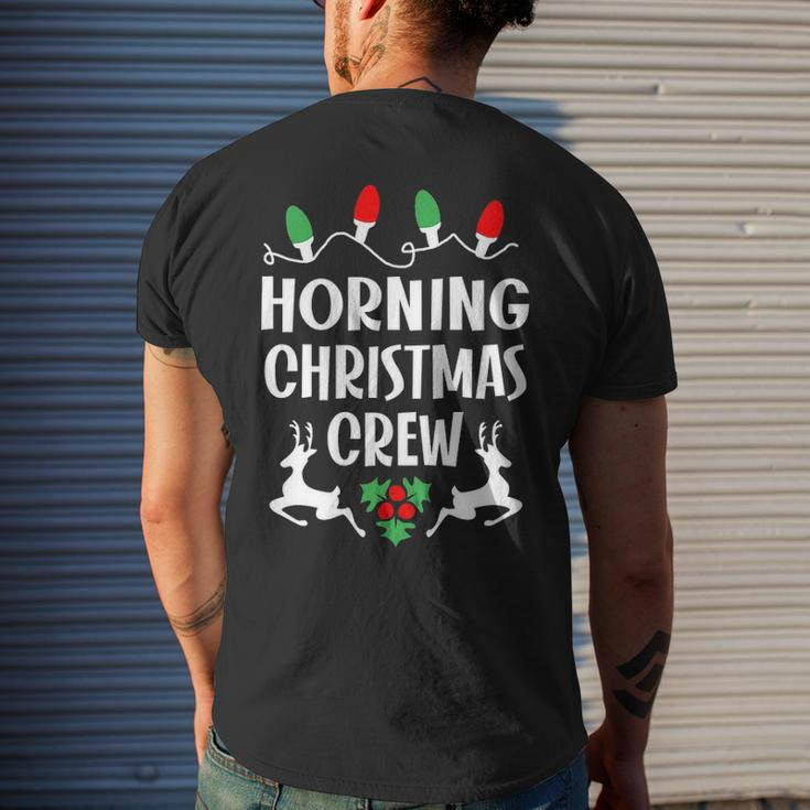 Horning Name Gift Christmas Crew Horning Mens Back Print T-shirt Gifts for Him
