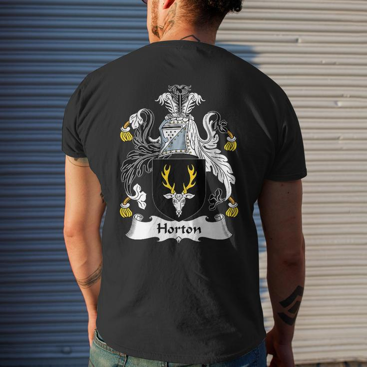 Horton Coat Of Arms Family Crest Family Crest Funny Gifts Mens Back Print T-shirt Gifts for Him