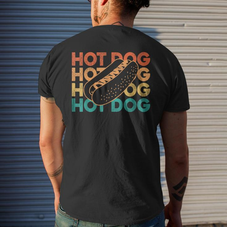 Hot Dog Adult Retro Vintage Hot Dog Mens Back Print T-shirt Gifts for Him
