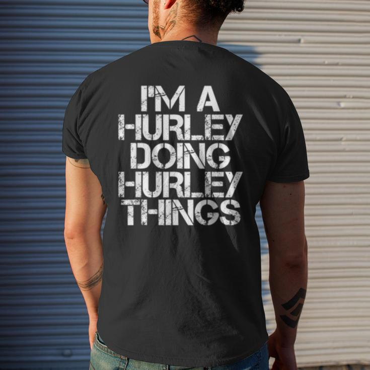 Hurley Funny Surname Family Tree Birthday Reunion Gift Idea Mens Back Print T-shirt Gifts for Him