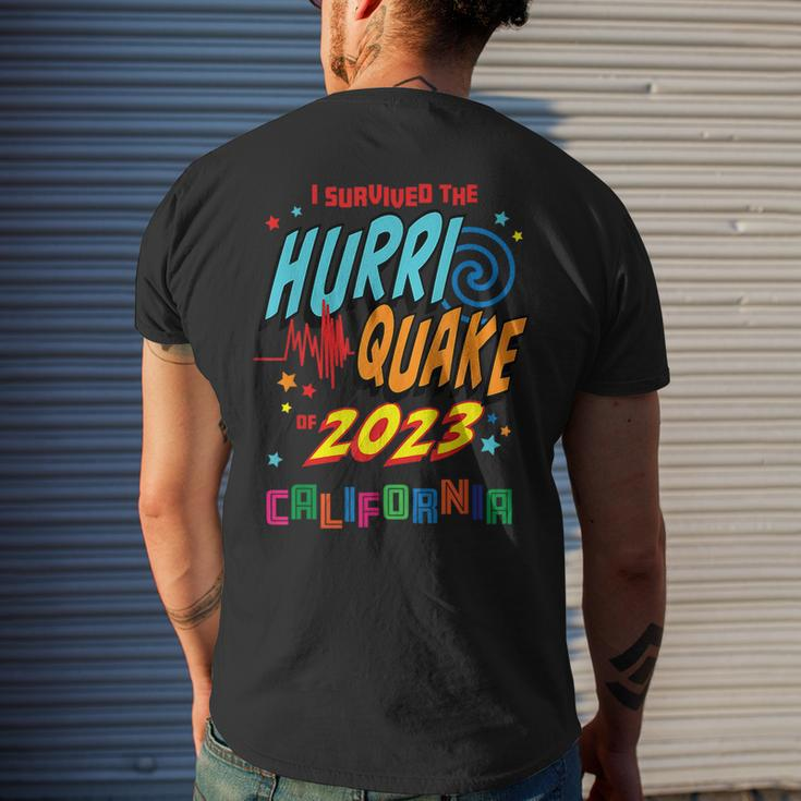 Hurriquake Hurri Quake 2023 California Hurriquake Survivor Men's T-shirt Back Print Gifts for Him