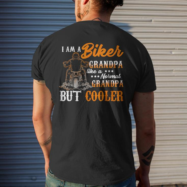 I Am Biker Grandpa Like A Normal Grandpa But Cooler Mens Back Print T-shirt Gifts for Him