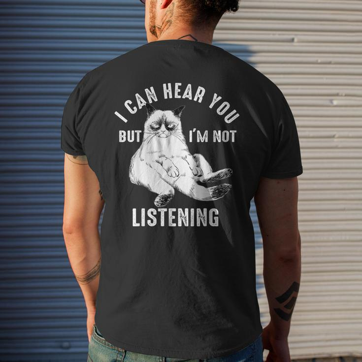 I Can Hear You But Im Not Listening Funny Mens Back Print T-shirt Gifts for Him