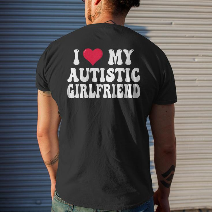 I Love My Autistic Girlfriend Mens Back Print T-shirt Gifts for Him