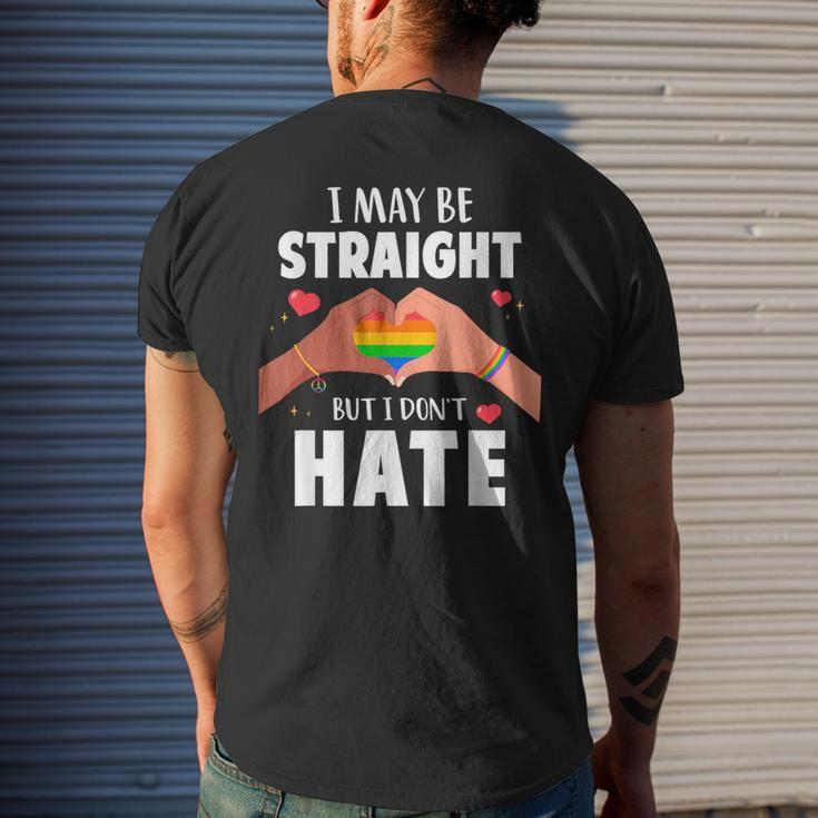 I May Be Straight But I Dont Hate Gay Pride Lgbt Mens Back Print T-shirt Gifts for Him
