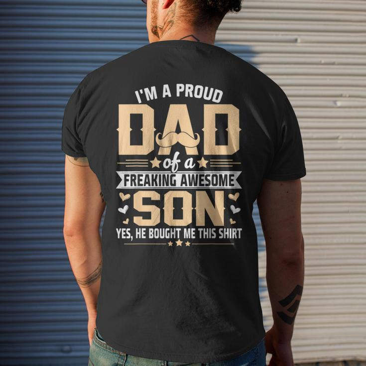 Im A Proud Dad Gift From Son To Dad Funny Fathers Day Mens Back Print T-shirt Gifts for Him