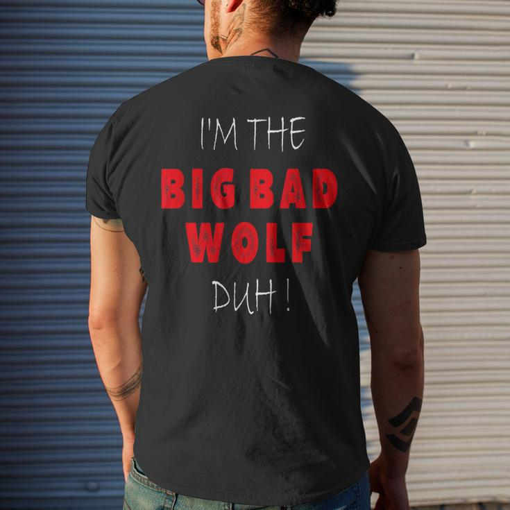 I'm The Bad Wolf Duh Costume Halloween Party Men's T-shirt Back Print Gifts for Him
