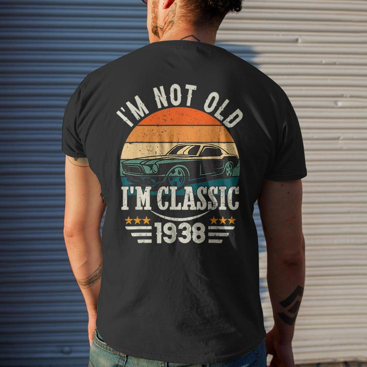 Im Classic Car 85Th Birthday Gift 85 Years Old Born In 1938 Mens Back Print T-shirt Gifts for Him