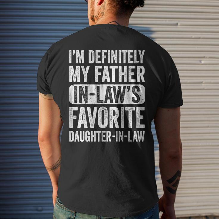 Im My Father In Laws Favorite Daughter In Law Funny Retro Mens Back Print T-shirt Gifts for Him