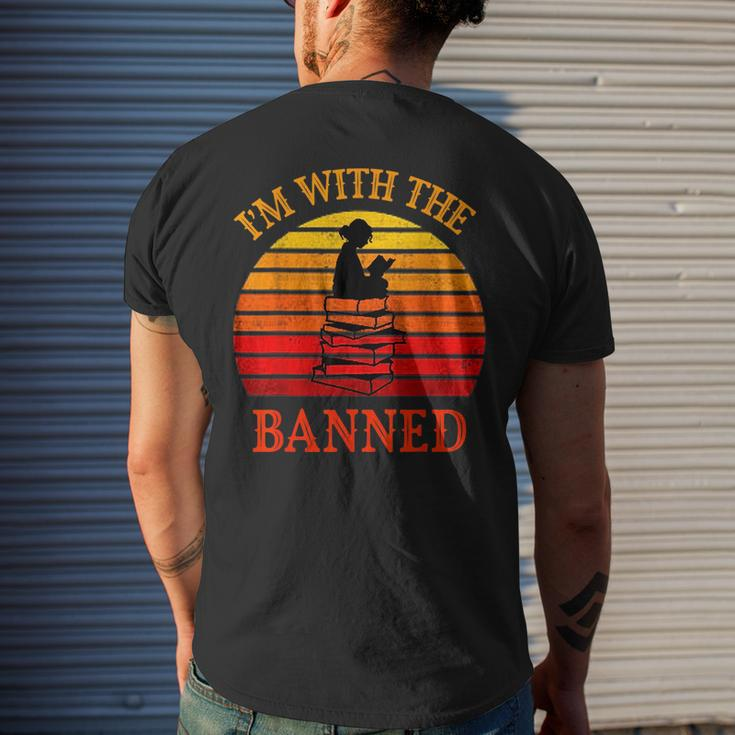 Im With The Banned Books I Read Banned Books Lovers Mens Back Print T-shirt Gifts for Him