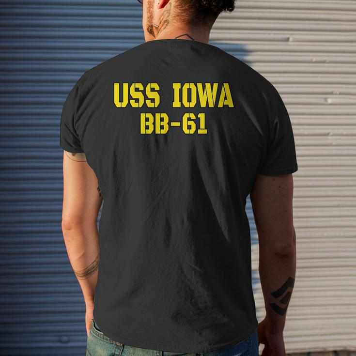 Iowa Battleship Veteran Warship Bb61 Father Grandpa Dad Son For Women Men's Back Print T-shirt Gifts for Him
