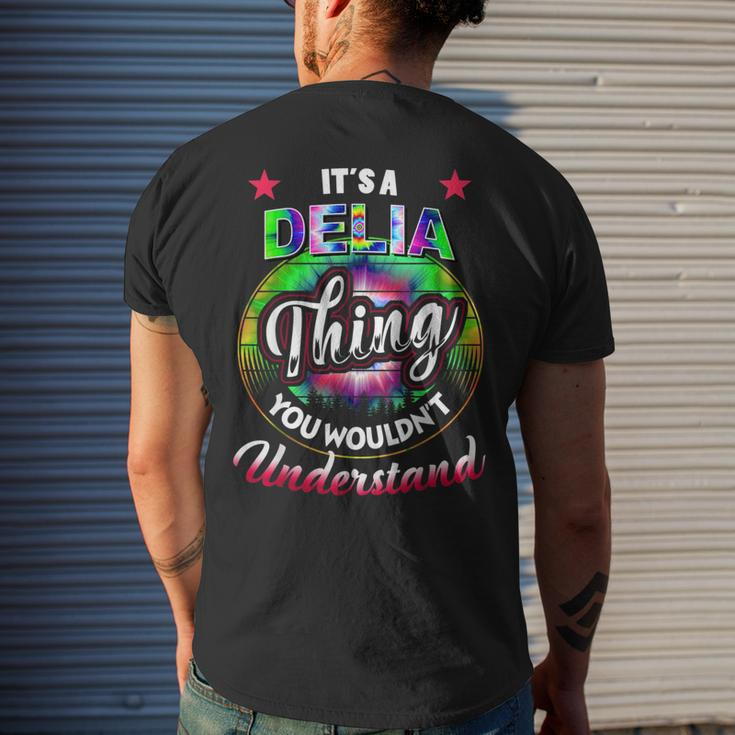 Its A Delia Thing Tie Dye Delia Name Mens Back Print T-shirt Gifts for Him