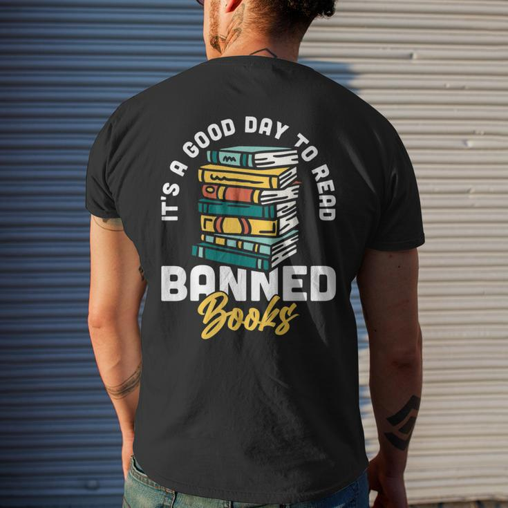 Its A Good Day To Read Banned Books Bibliophile Bookaholic Mens Back Print T-shirt Gifts for Him