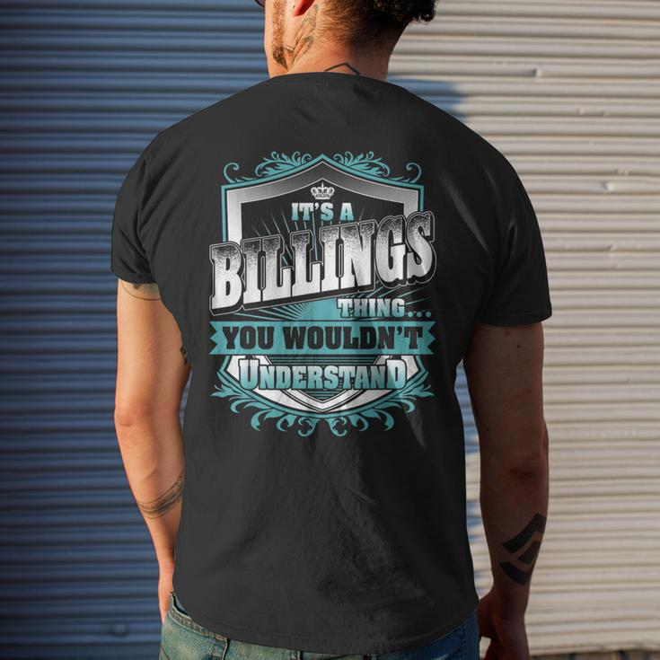 It's A Billings Thing You Wouldn't Understand Name Vintage Men's T-shirt Back Print Gifts for Him