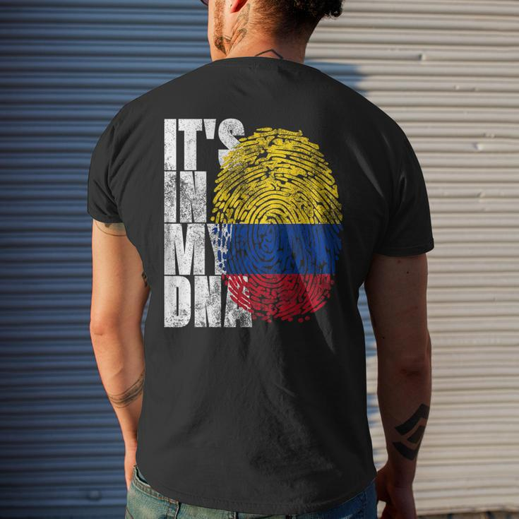 It's In My Dna Colombian Proud Hispanic Colombia Flag Men's T-shirt Back Print Gifts for Him