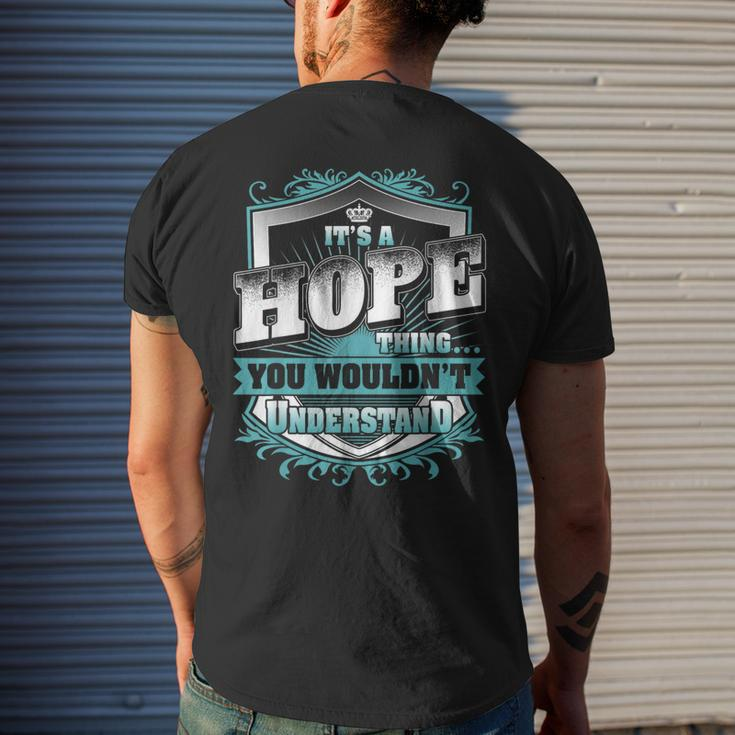 It's A Hope Thing You Wouldn't Understand Name Vintage Men's T-shirt Back Print Gifts for Him