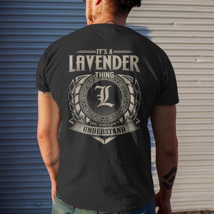 It's A Lavender Thing You Wouldn't Understand Name Vintage Men's T-shirt Back Print Gifts for Him