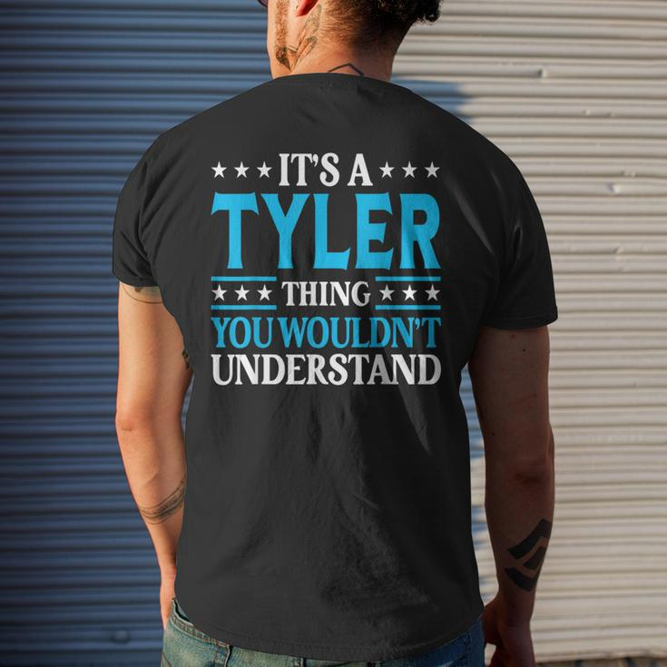 It's A Tyler Thing Surname Team Family Last Name Tyler Men's T-shirt Back Print Gifts for Him