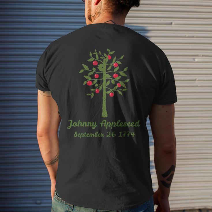 Johnny Appleseed Apple Orchard Farmer Nature Massachusetts Men's T-shirt Back Print Gifts for Him