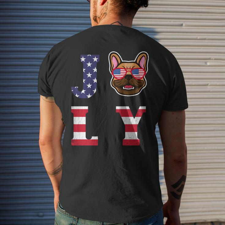 July Dog Lover Funny Usa Independence 4Th Of July Graphic Mens Back Print T-shirt Gifts for Him