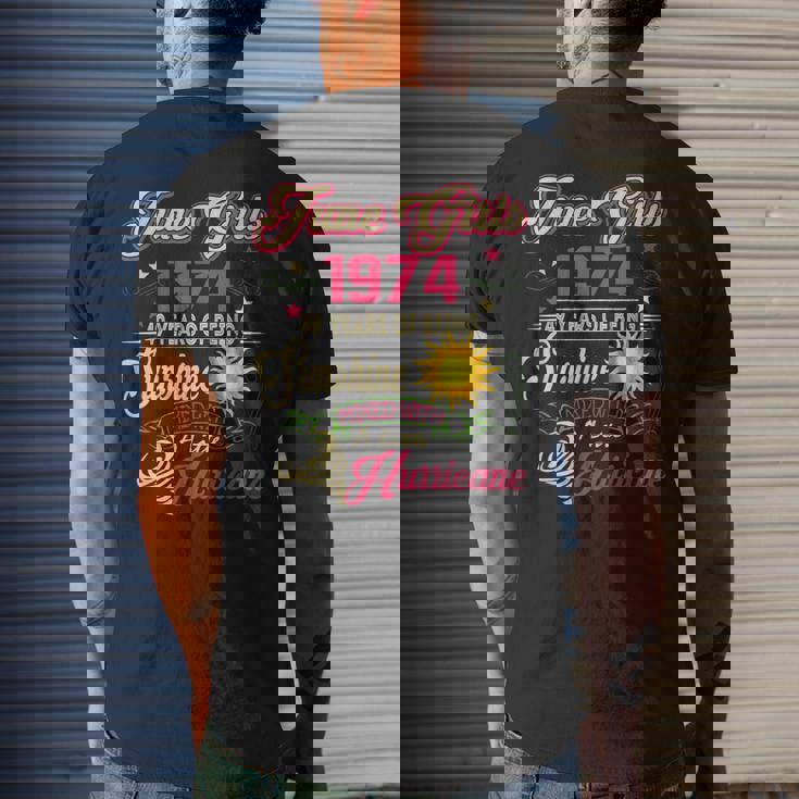 June 1974 1974Th Birthday June Girls 1974 49 Years Old Mens Back Print T-shirt Gifts for Him June 1974 1974Th Birthday June Girls 1974 49 Years Old Mens Back Print T-shirt Gifts for Him