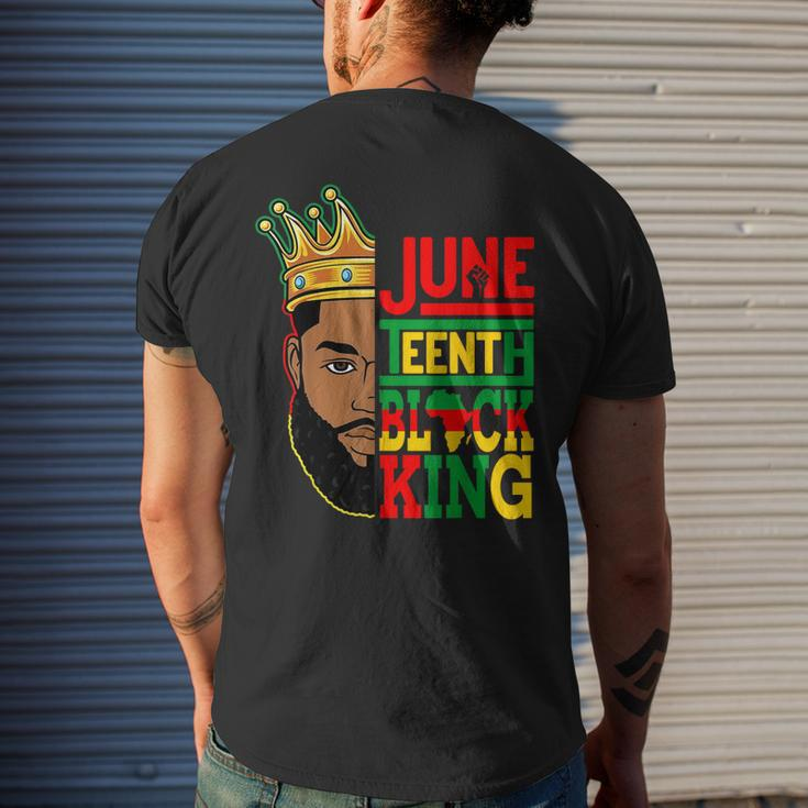 Junenth Black King Melanin Black Dad Fathers Day Men Mens Back Print T-shirt Gifts for Him