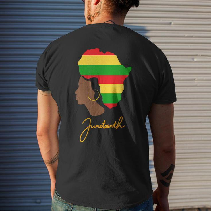 Junenth Celebrating Black Freedom 1865 - African American Mens Back Print T-shirt Gifts for Him