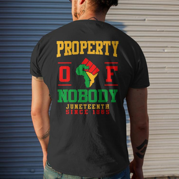 Junenth Since 1865 Black History African American Freedom Mens Back Print T-shirt Gifts for Him
