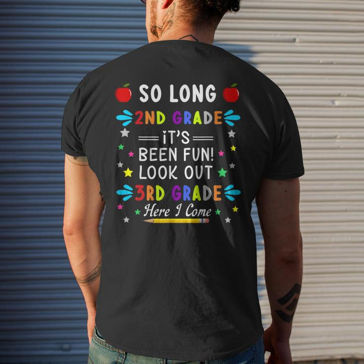 Kids So Long 2Nd Grade Here I Come 3Rd Grade Graduation Mens Back Print T-shirt Gifts for Him