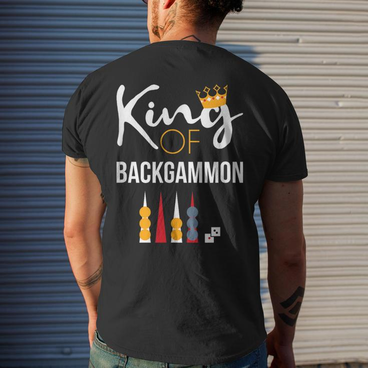 King Of Backgammon Board Game Backgammon Player Men's T-shirt Back Print Gifts for Him
