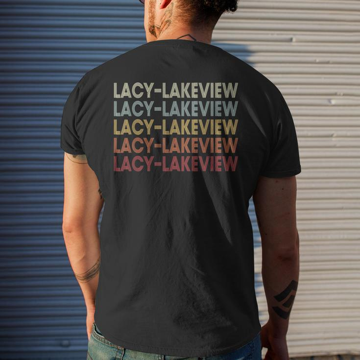 Lacy-Lakeview Texas Lacy-Lakeview Tx Retro Vintage Text Men's T-shirt Back Print Gifts for Him