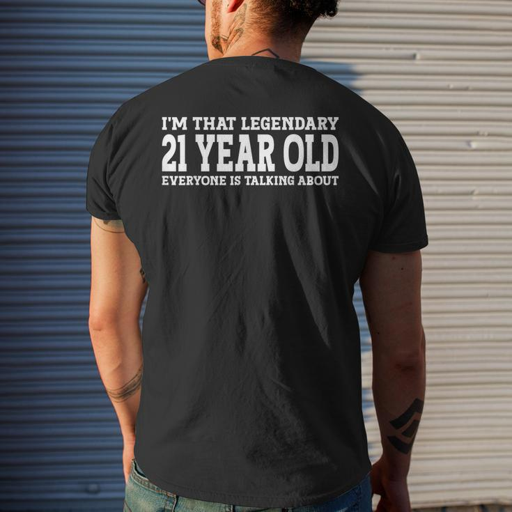 Legend Birthday 21 Year Old Funny 21St Birthday Mens Back Print T-shirt Gifts for Him