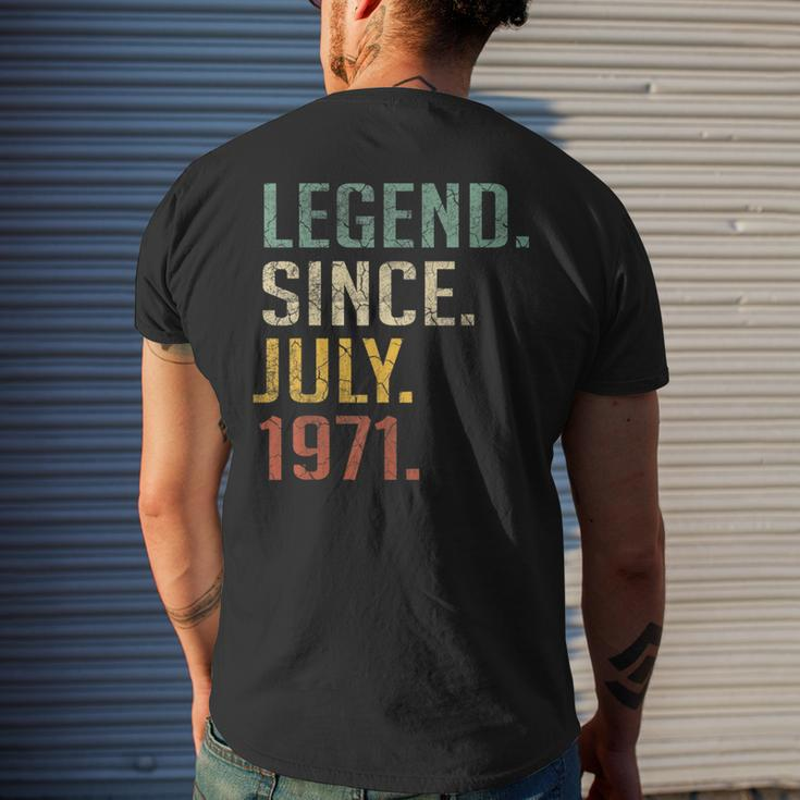 Legend Since July 1971 49Th Birthday Gift 49 Year Old Mens Back Print T-shirt Gifts for Him