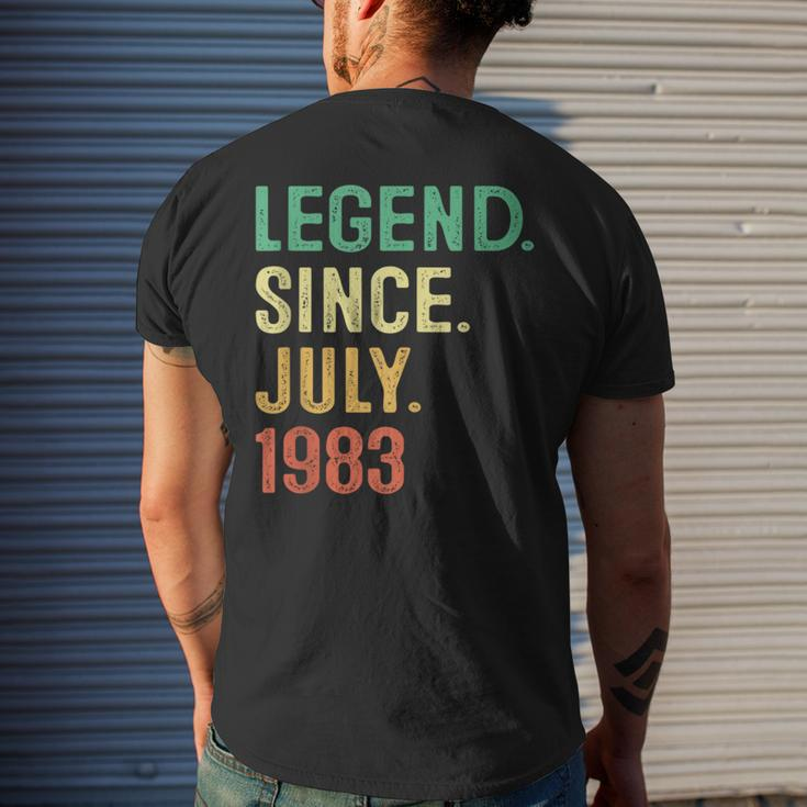 Legend Since July 1983 40Th Birthday Men Gifts 40 Years Old 40Th Birthday Funny Gifts Mens Back Print T-shirt Gifts for Him