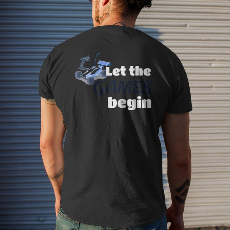 Let The Games Begin Racers Car Sports Buggy Men's Back Print T-shirt Gifts for Him