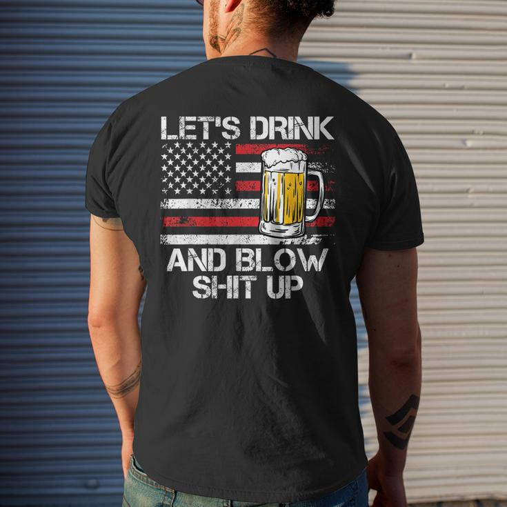 Let Us Drink And Blow Shit Up Drink Fan Usa Independence Day Mens Back Print T-shirt Gifts for Him