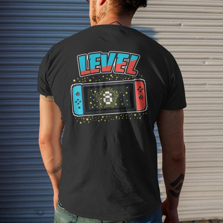 Level 8 Birthday Boy 8 Years Old Video Games Gift Mens Back Print T-shirt Gifts for Him