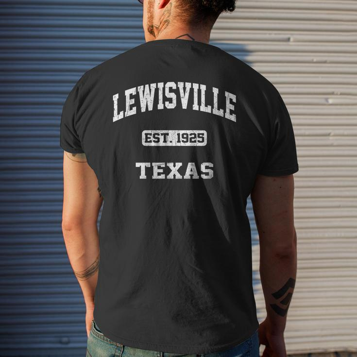 Lewisville Texas Tx Vintage State Athletic Style Men's T-shirt Back Print Gifts for Him