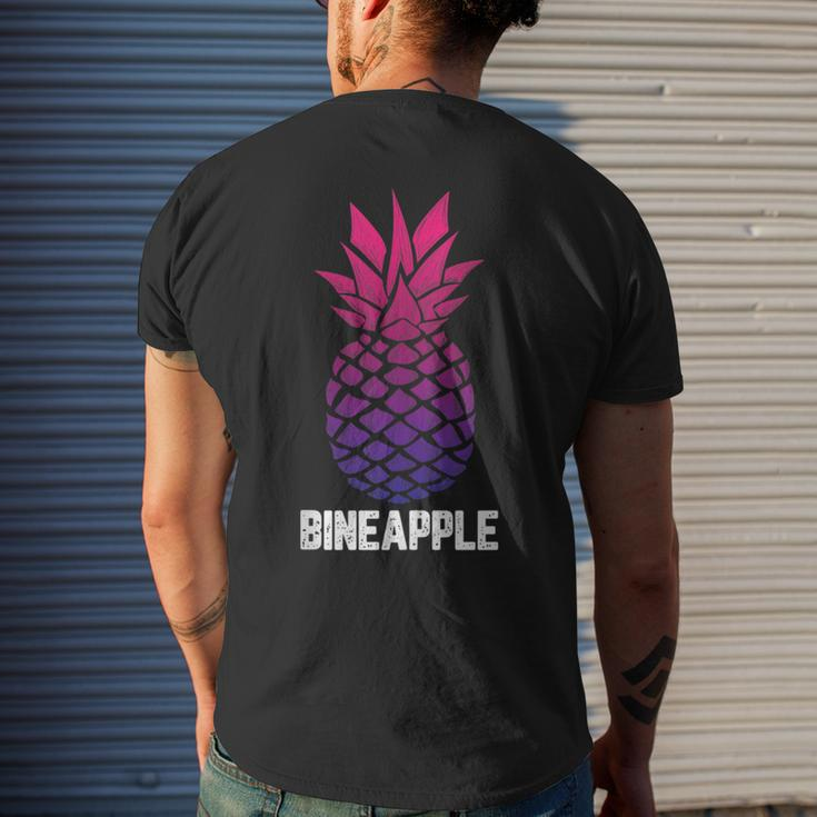 Lgbt-Q Bi-Sexual Pineapple Tropical Summer Cool Pride Gifts Mens Back Print T-shirt Gifts for Him