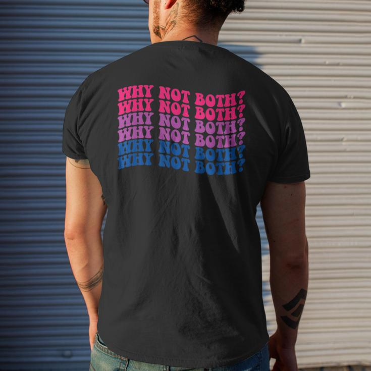 Lgbtq Bisexual Pride Bi-Furious Why Not Both Mens Back Print T-shirt Gifts for Him
