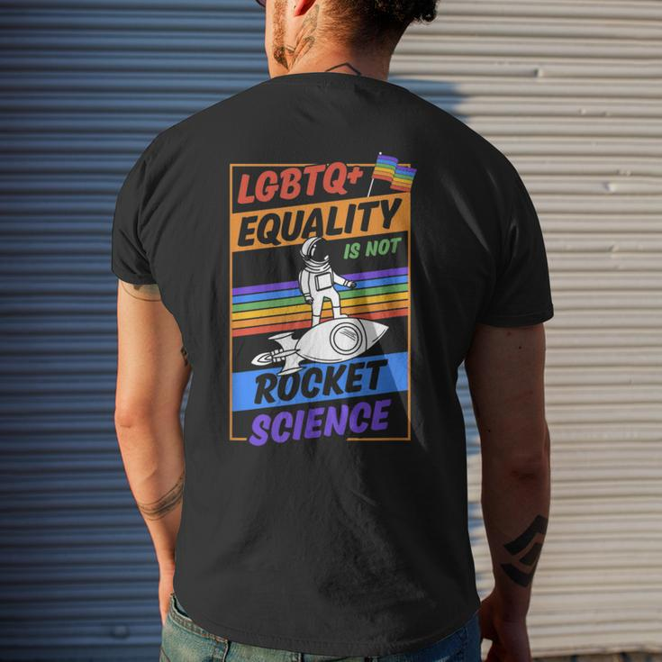 Lgbtq Equality Is Not Rocket Science Cute Gay Pride Ally Mens Back Print T-shirt Gifts for Him