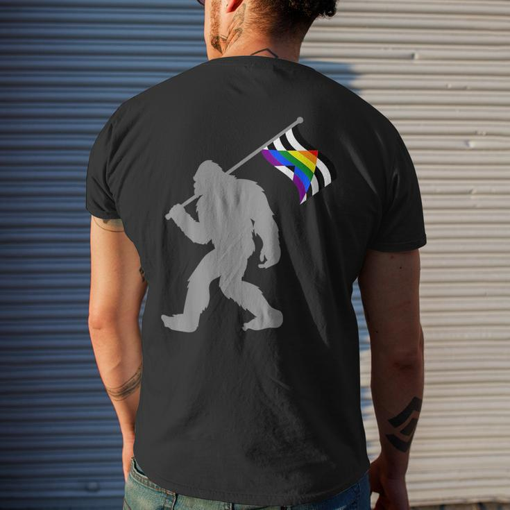 Lgbtq Straight Alliance Pride Flag On Straight Gay Ally Mens Back Print T-shirt Gifts for Him