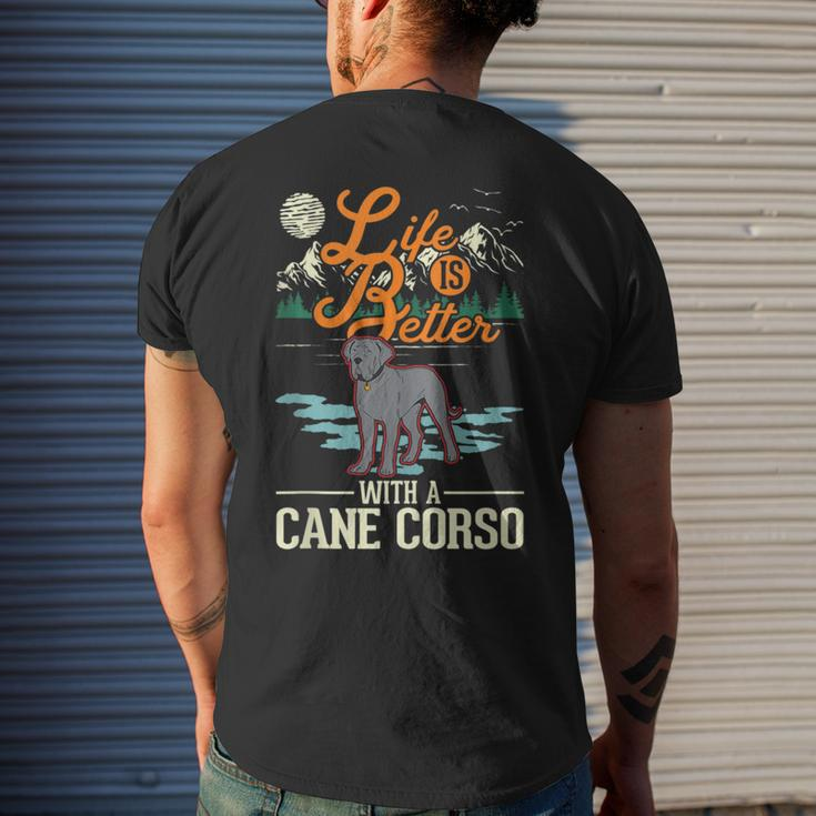 Life Is Better With A Cane Corso Italian Mastiff Cane Corso Mens Back Print T-shirt Gifts for Him