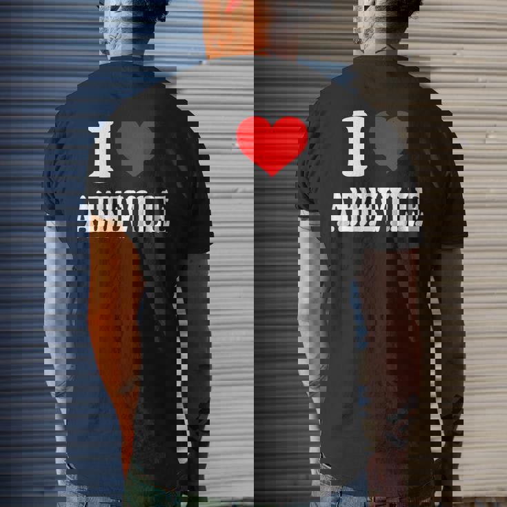 I Love Abbeville Men's T-shirt Back Print Gifts for Him