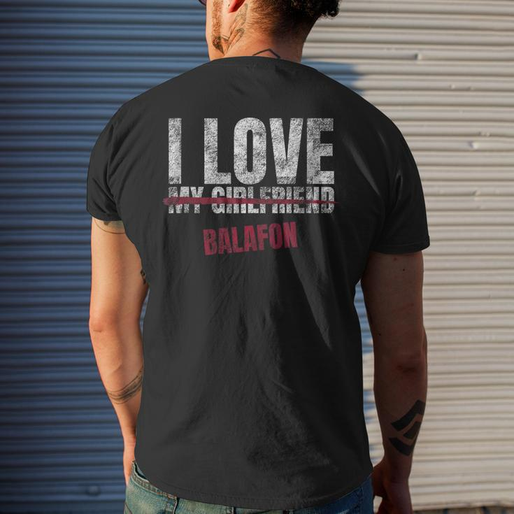 I Love Balafon Musical Instrument Music Musical Men's T-shirt Back Print Gifts for Him