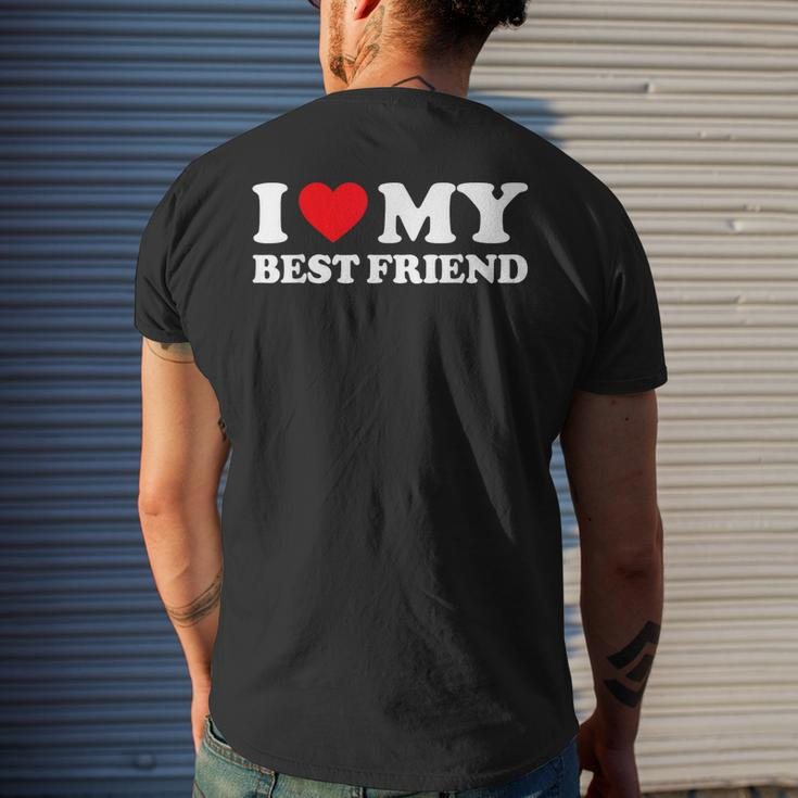 I Love My Best Friend I Heart My Best Friend Bff Men's T-shirt Back Print Gifts for Him