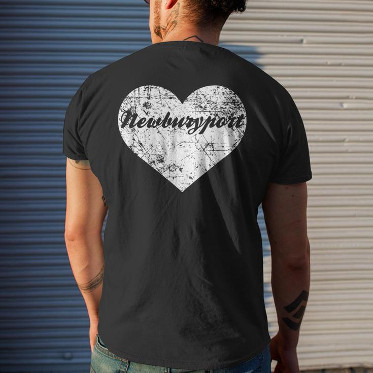 I Love Massachusetts Cute Newburyport Men's T-shirt Back Print Gifts for Him
