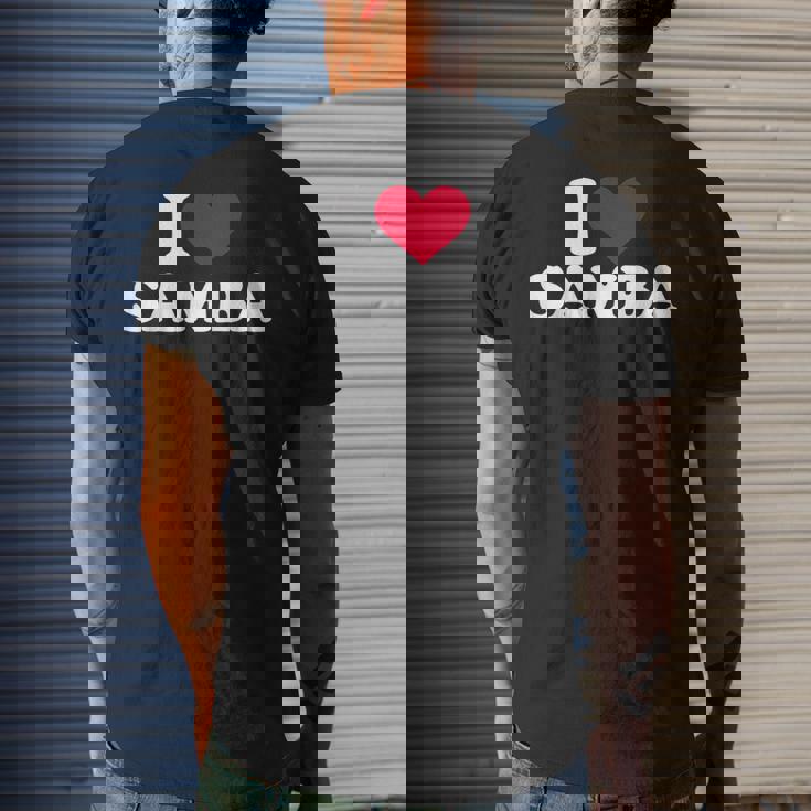 I Love Samba Men's T-shirt Back Print Gifts for Him